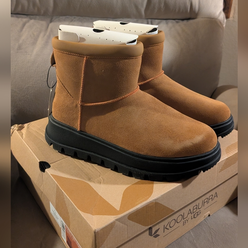 Koolaburra Tan Waterproof Ankle Boots